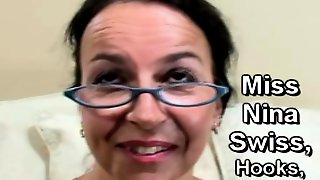 Older brunette Miss Nina Swiss is a..