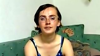 Ugly college girl with saggy tits in..